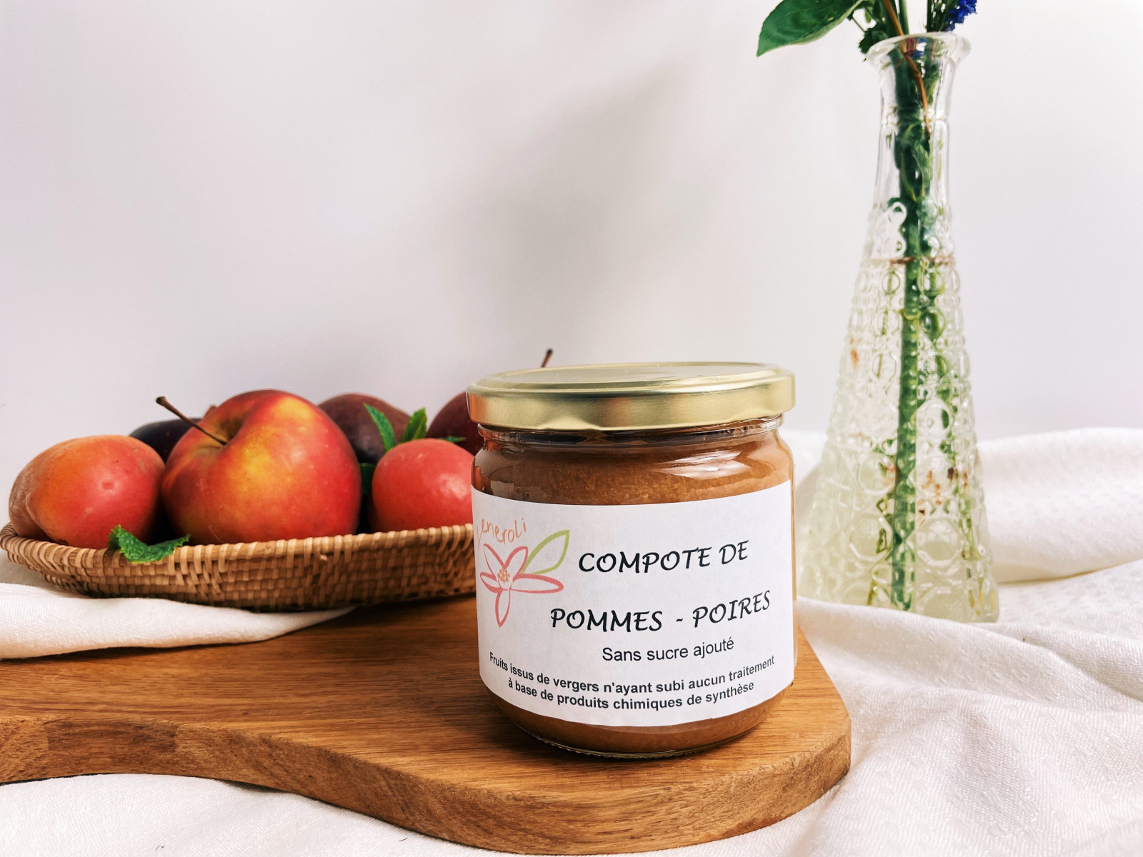 Compote pommes poire 350g Le Neroli