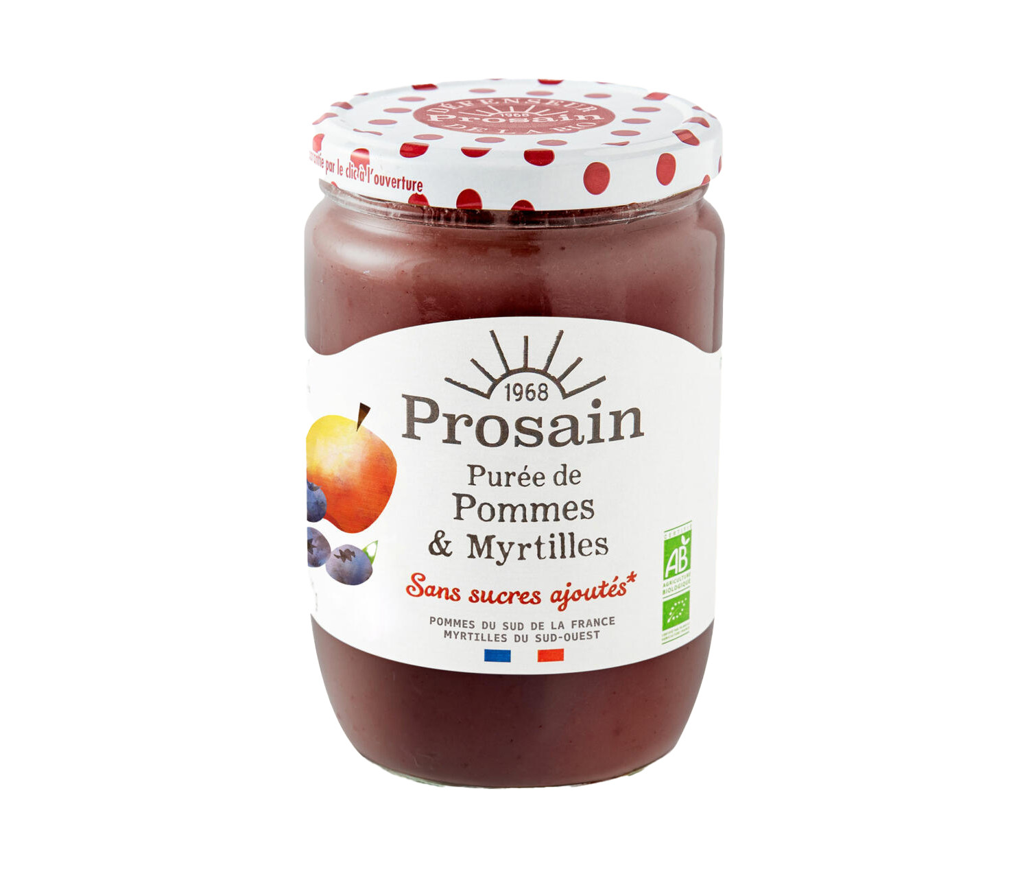 Purée Pommes/Myrtilles 650g Prosain