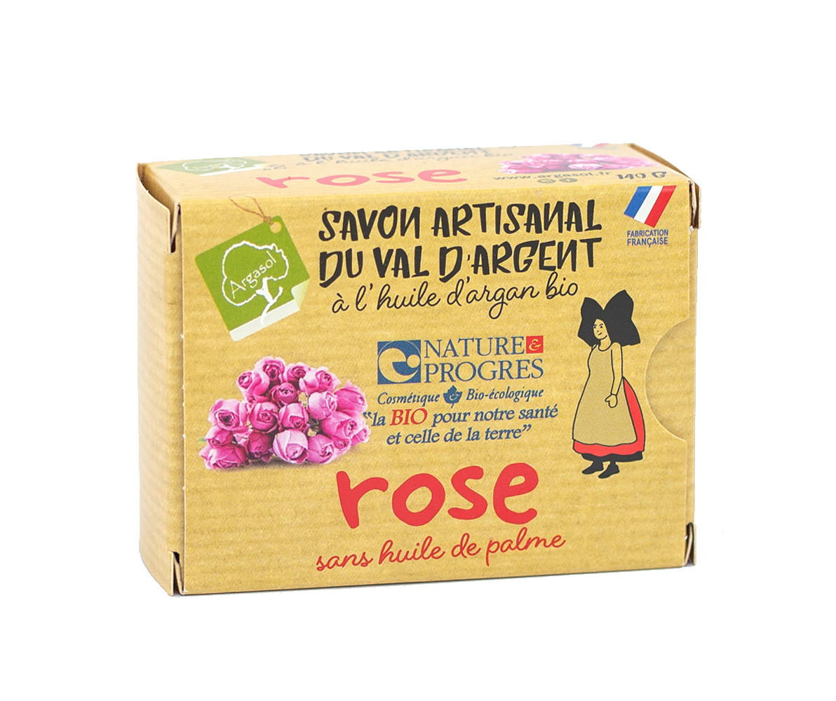 Savon Bio à la Rose 140g Argasol