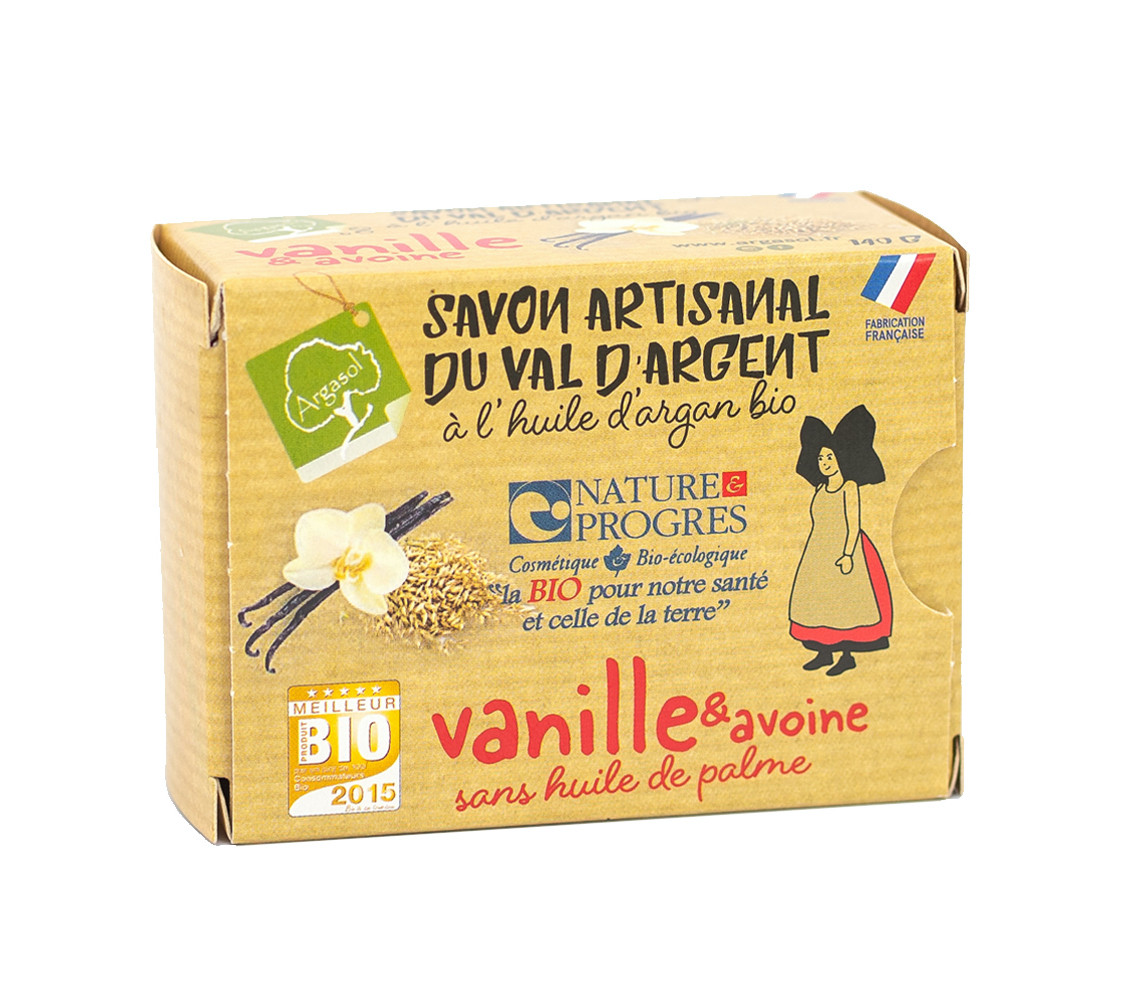 Savon vanille avoine 140g Argasol