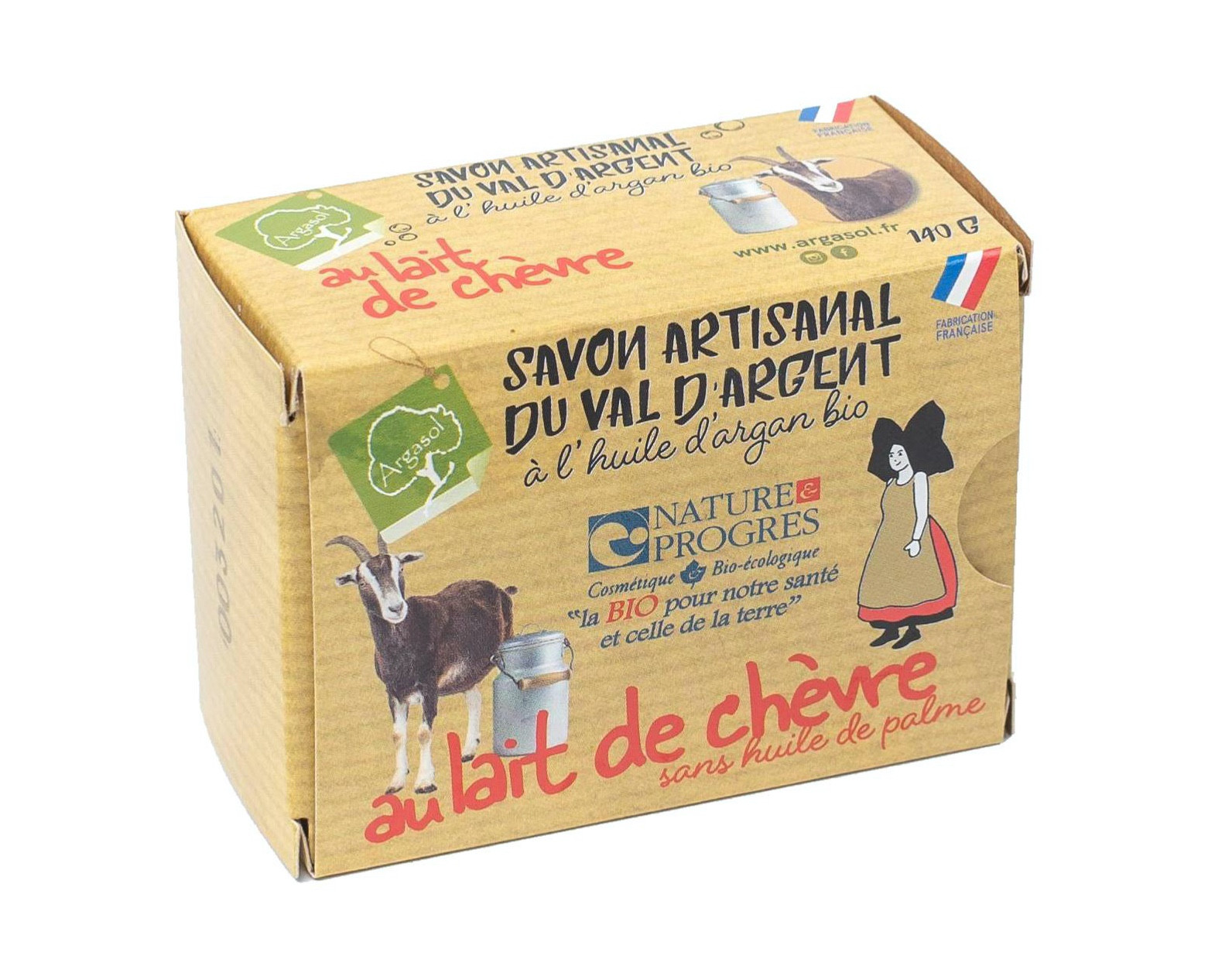 Savon Bio au Lait de Chèvre 140g Argasol