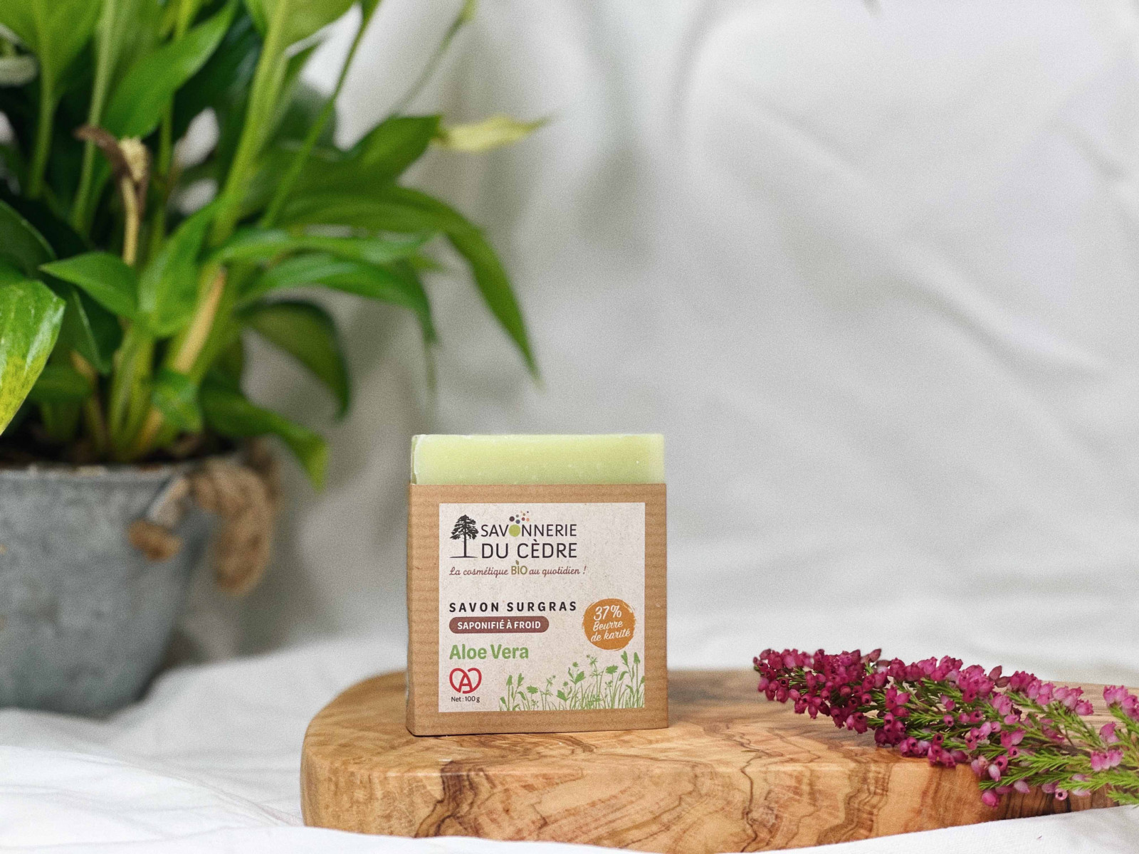 Savon Aloe Vera Naturel et Artisanal 100g Savonnerie du Cèdre