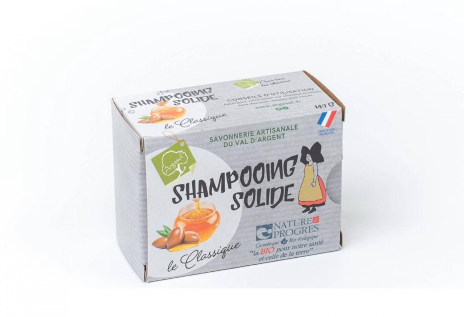 Shampoing Solide Classique Bio 140g Argasol