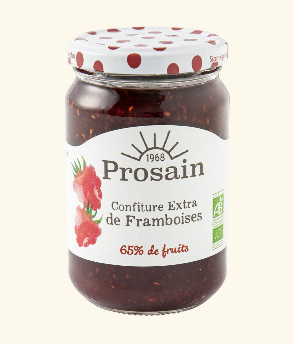 Confiture Extra de Framboises Bio 65% de fruits 620g Prosain