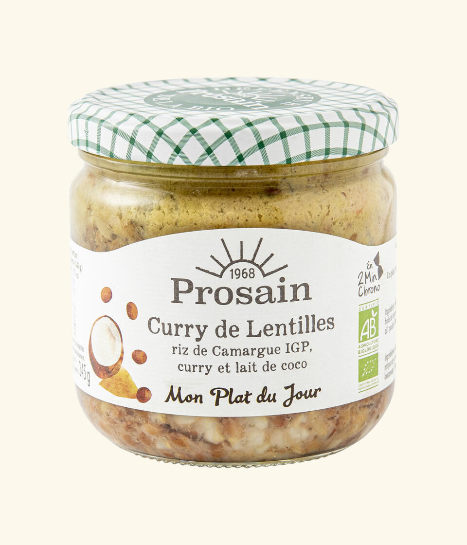 Mon Plat du Jour - Curry de Lentilles Bio 345g Prosain