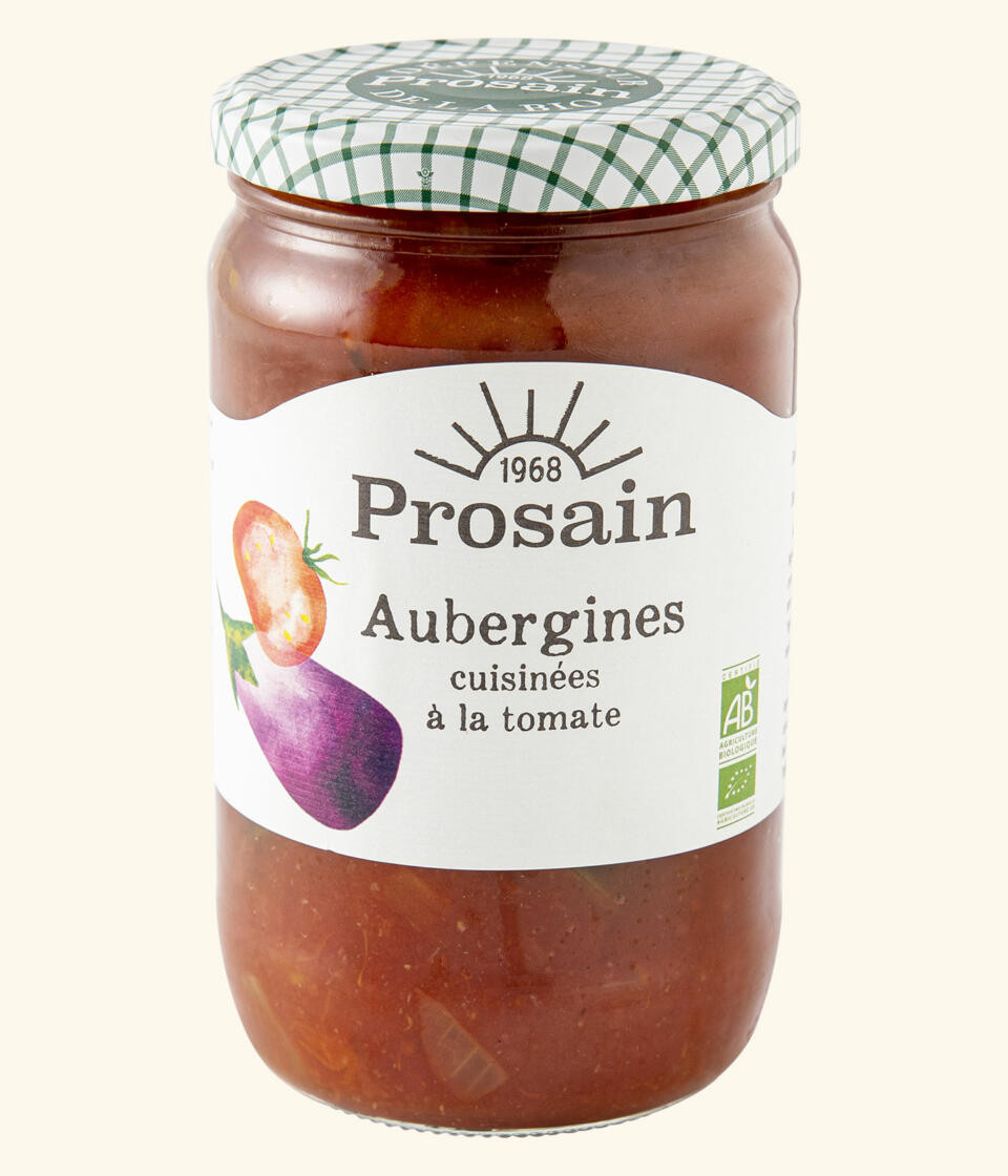 Aubergines Bio Cuisinées à la Tomate 650g Prosain