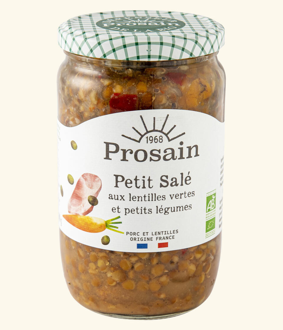 Petit Salé Lentilles Vertes et Petits Légumes Bio 680g prosain