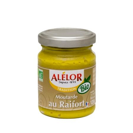 Moutarde douce au Raifort Bio Alélor 125g