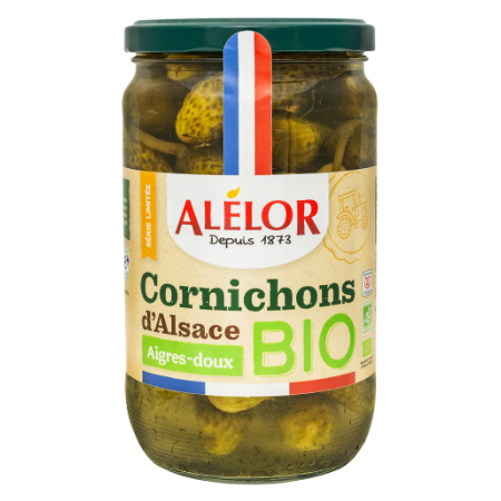 Cornichons origine Alsace Alélor 72cl