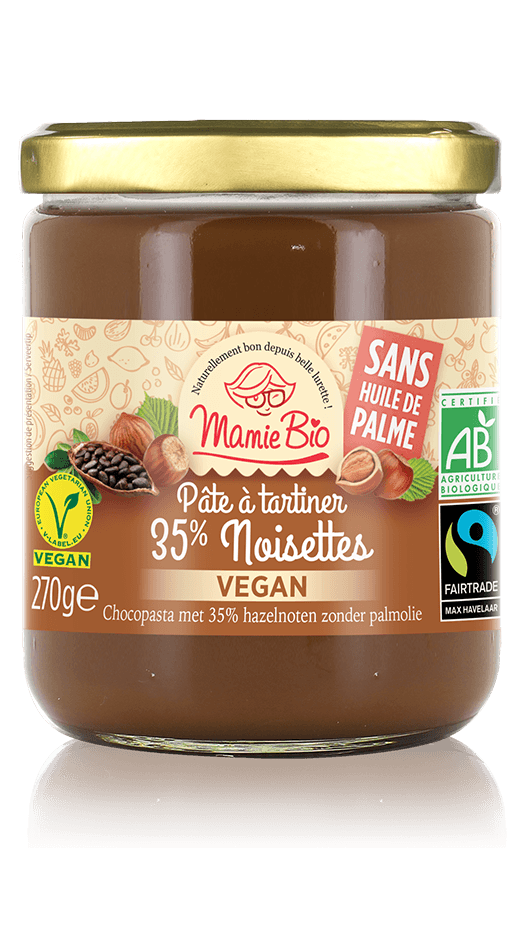 Pâte à tartiner 35% noisettes végan 270g