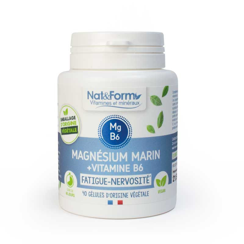 Magnésium marin b6 40 gélules