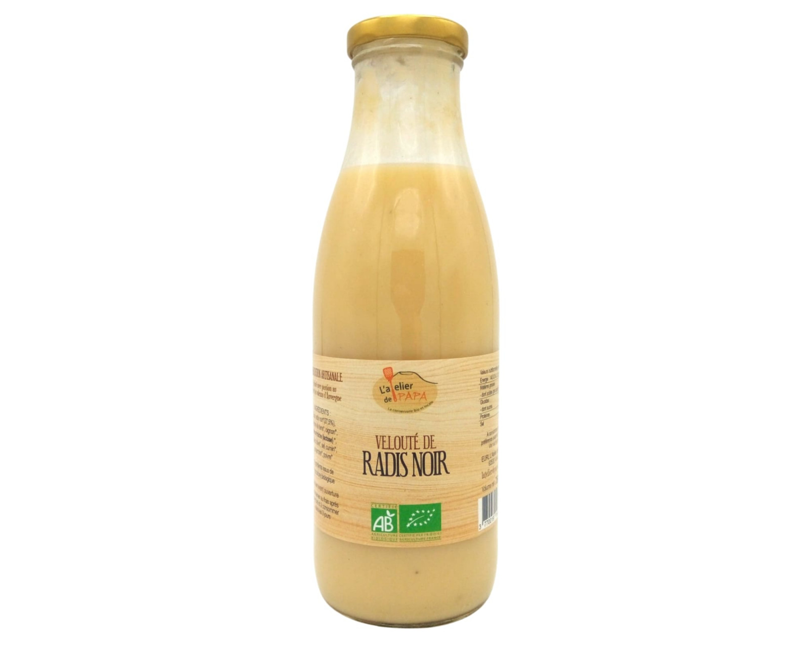 Velouté de Radis Noir 750ml Atelier de Papa