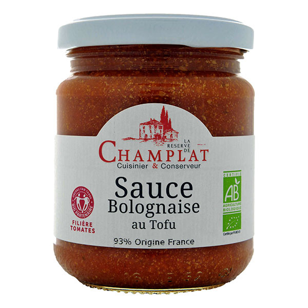 Sauce bolognaise au tofu 340g Réserve du champlat