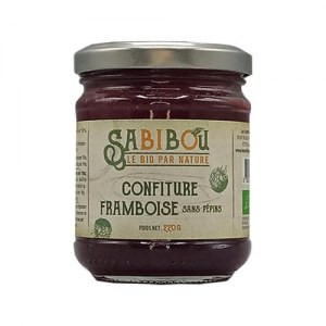 Confiture de framboise sans pépins Les confitures de la Hoube 220g