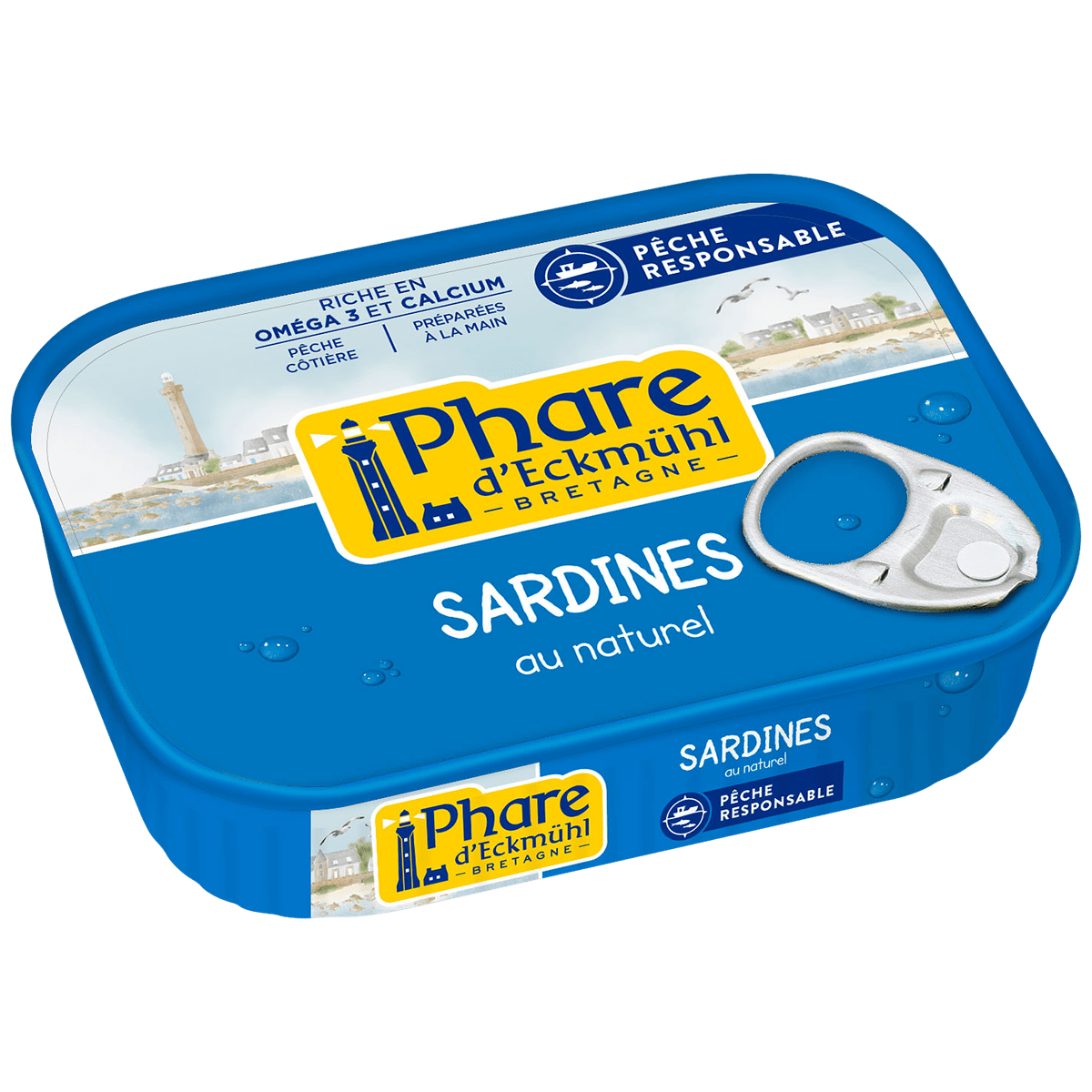 Sardines au naturel 95g Phare d'Eckmühl