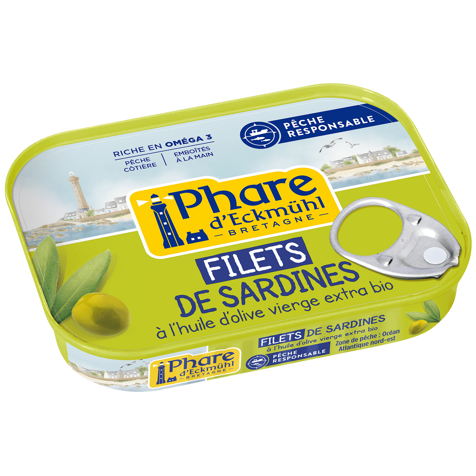 Filet de sardines à l'huile d'olive olive 100g phare d'eckmuhl