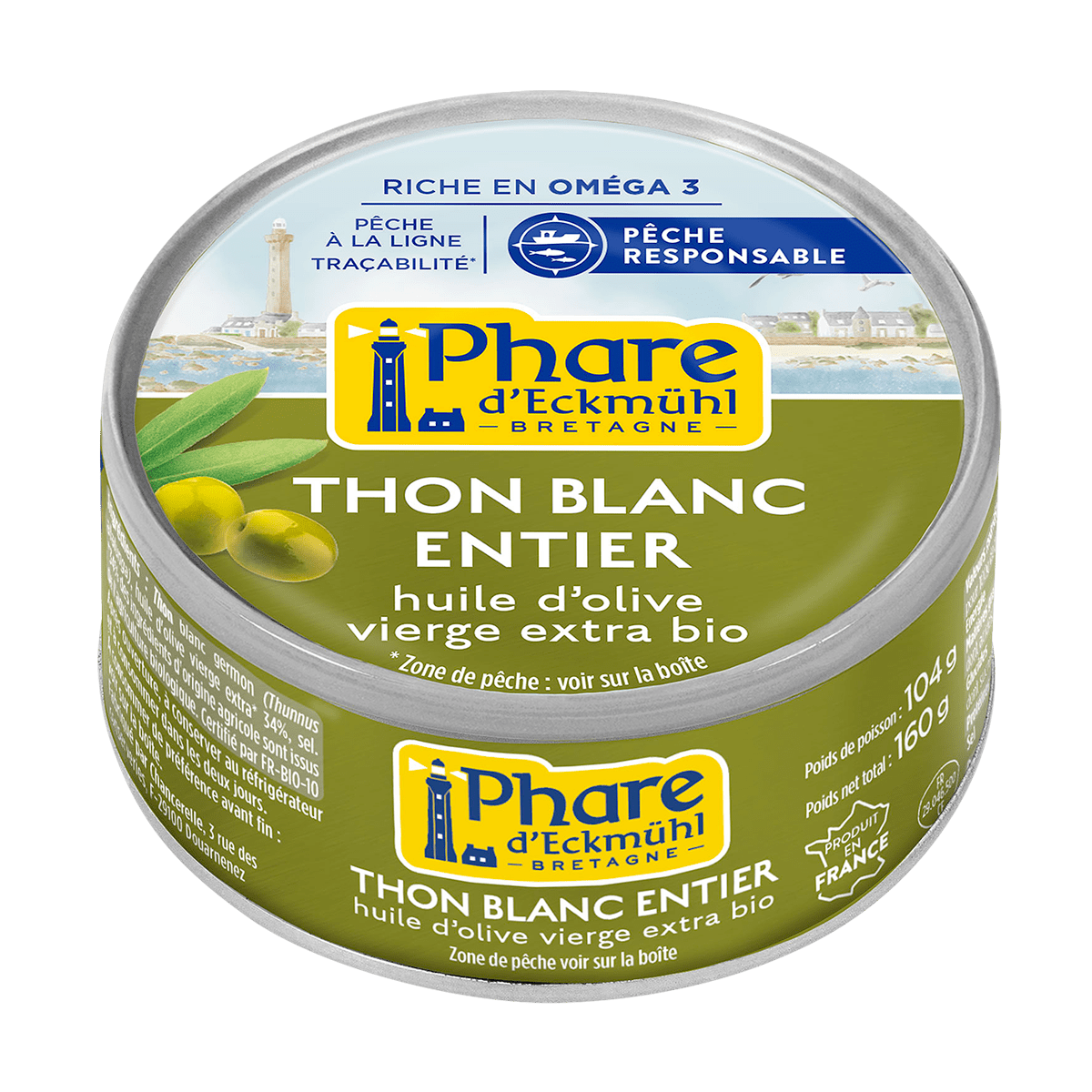 Thon blanc à l'huile d'olive 80g Phare d'Eckmühl