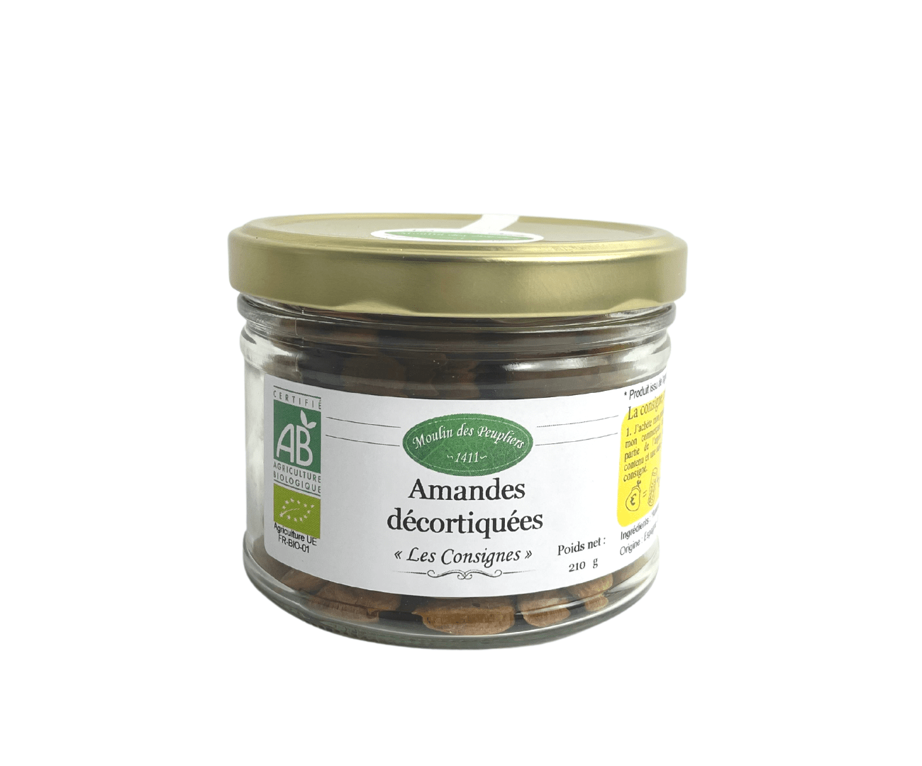 Amandes décortiquées Moulin des Peupliers