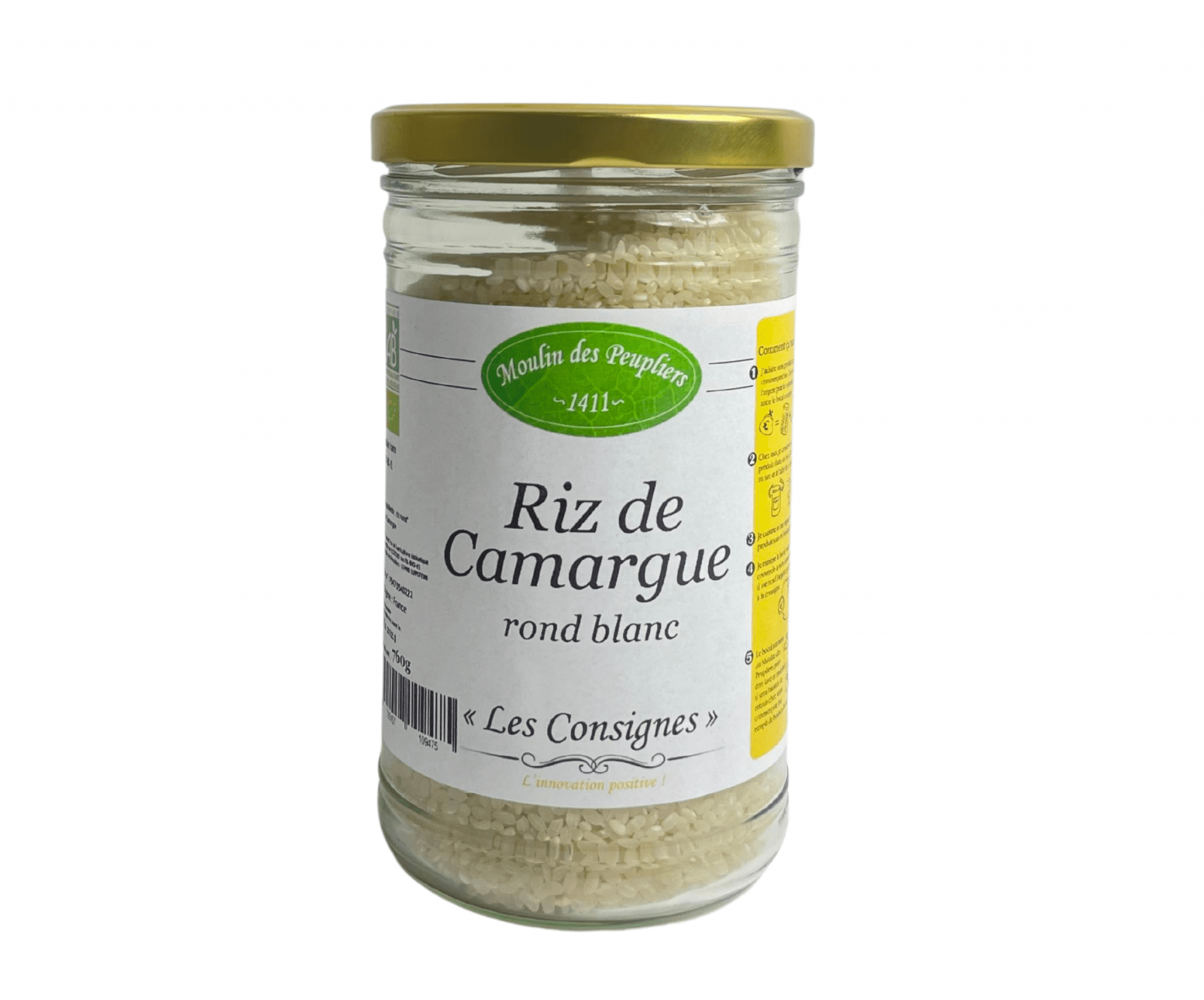 Riz de camargue rond blanc Moulin des Peupliers