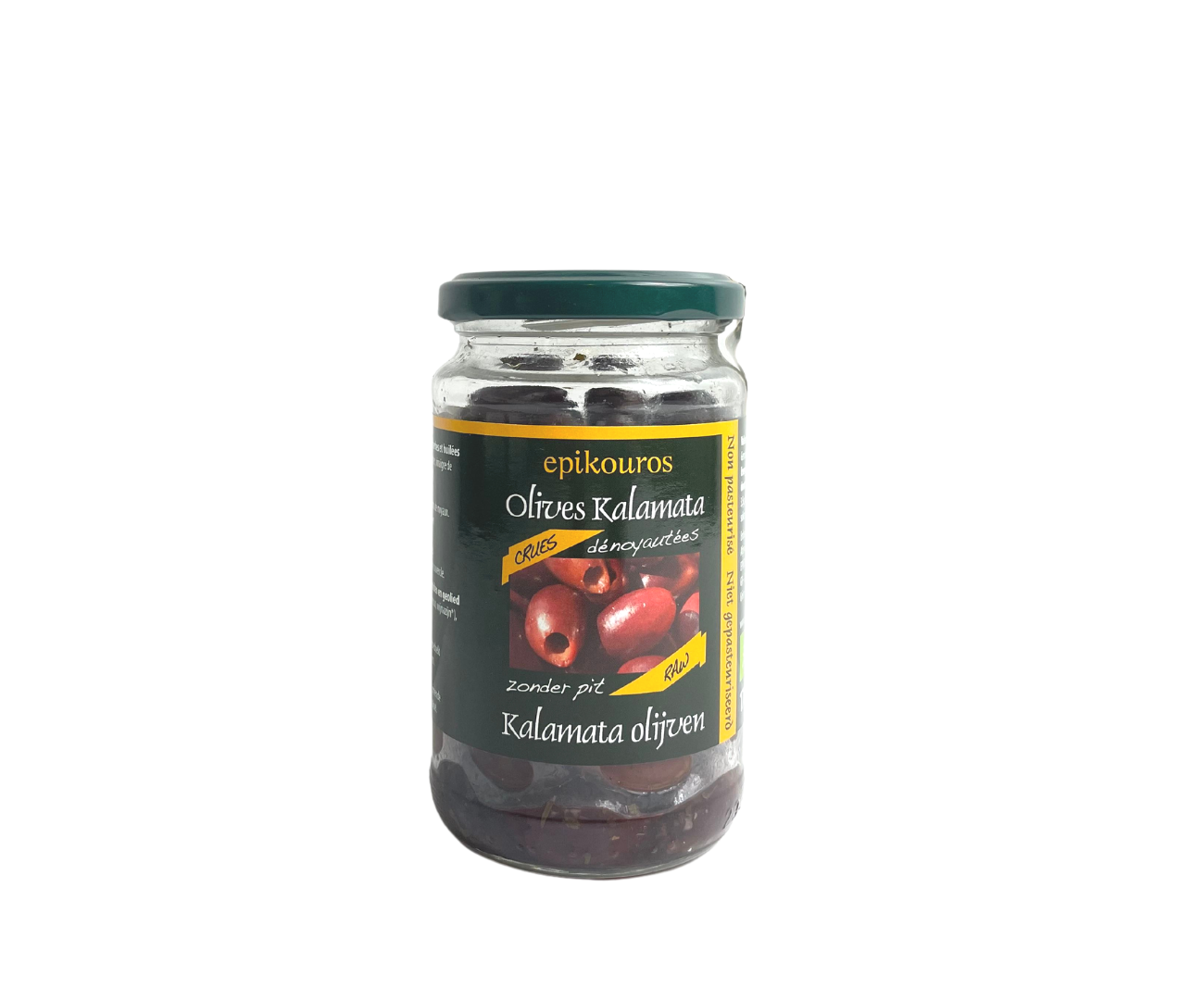 Olives noires crues dénoyautées 170g