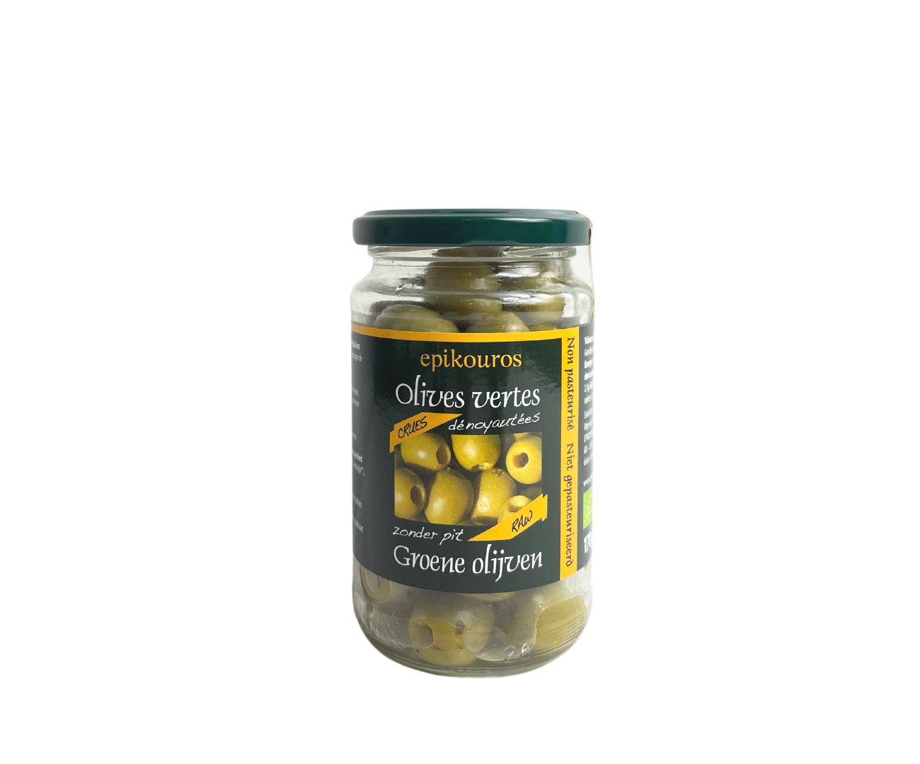 Olives vertes crues dénoyautées 170g