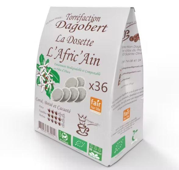 Dosettes l'Afric'Ain 100% Arabica bio