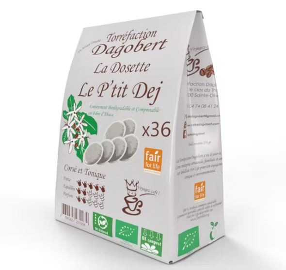 Dosettes Le ptit dej' 100% Arabica bio&équitable