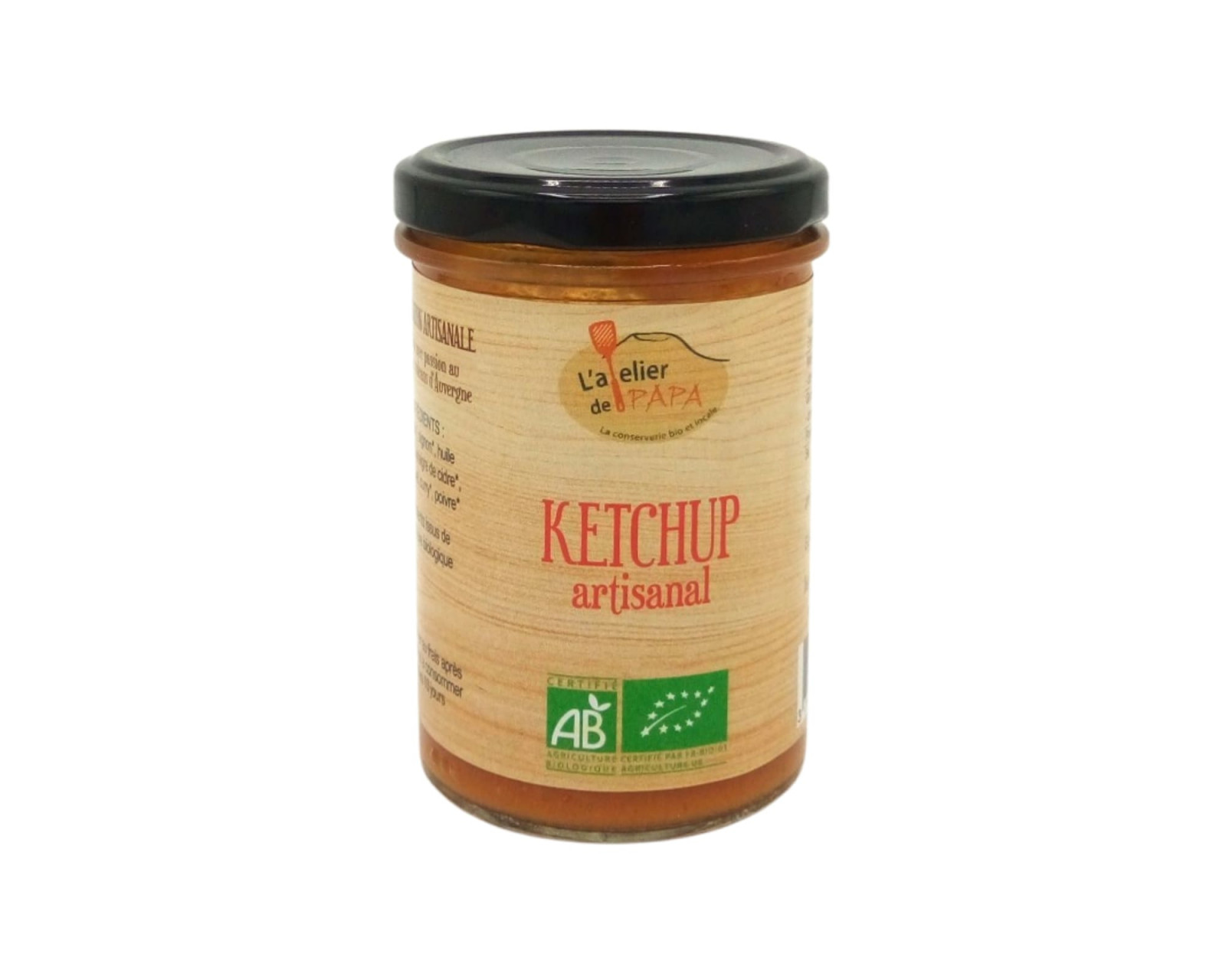 Ketchup artisanal 190g Atelier de Papa