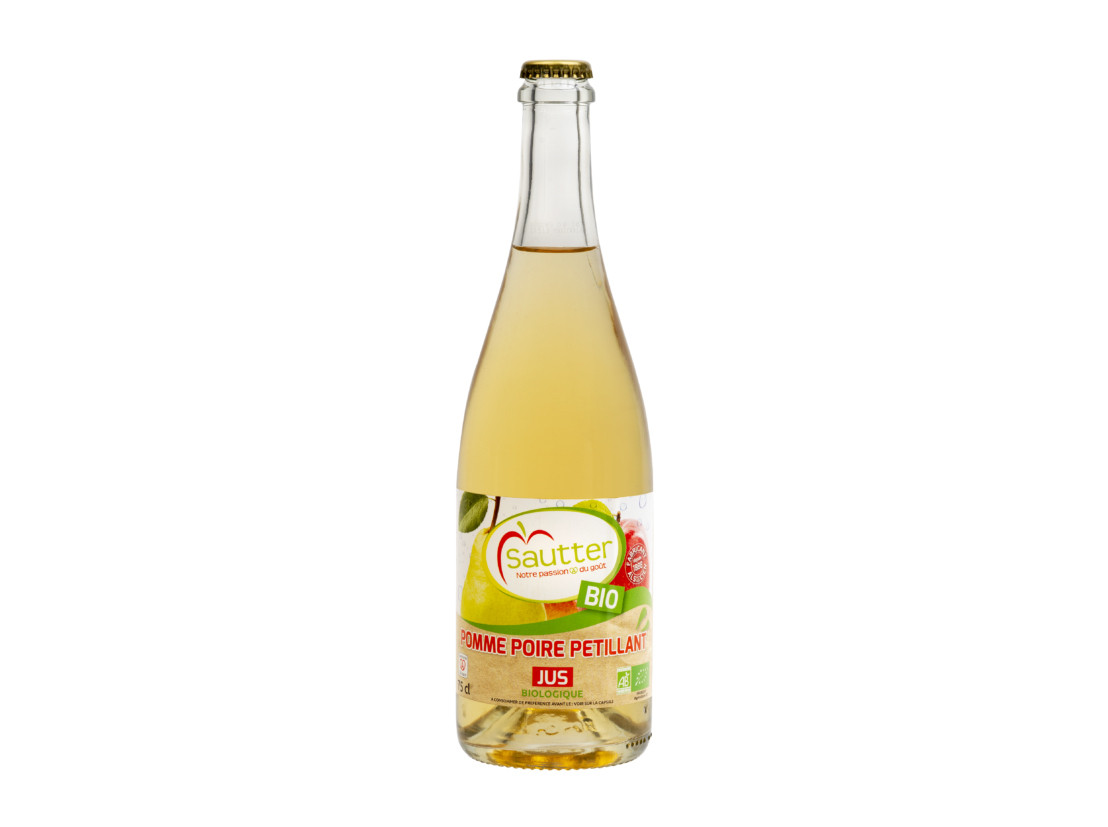 Jus Pomme Poire Pétillant Bio 75cl Sautter