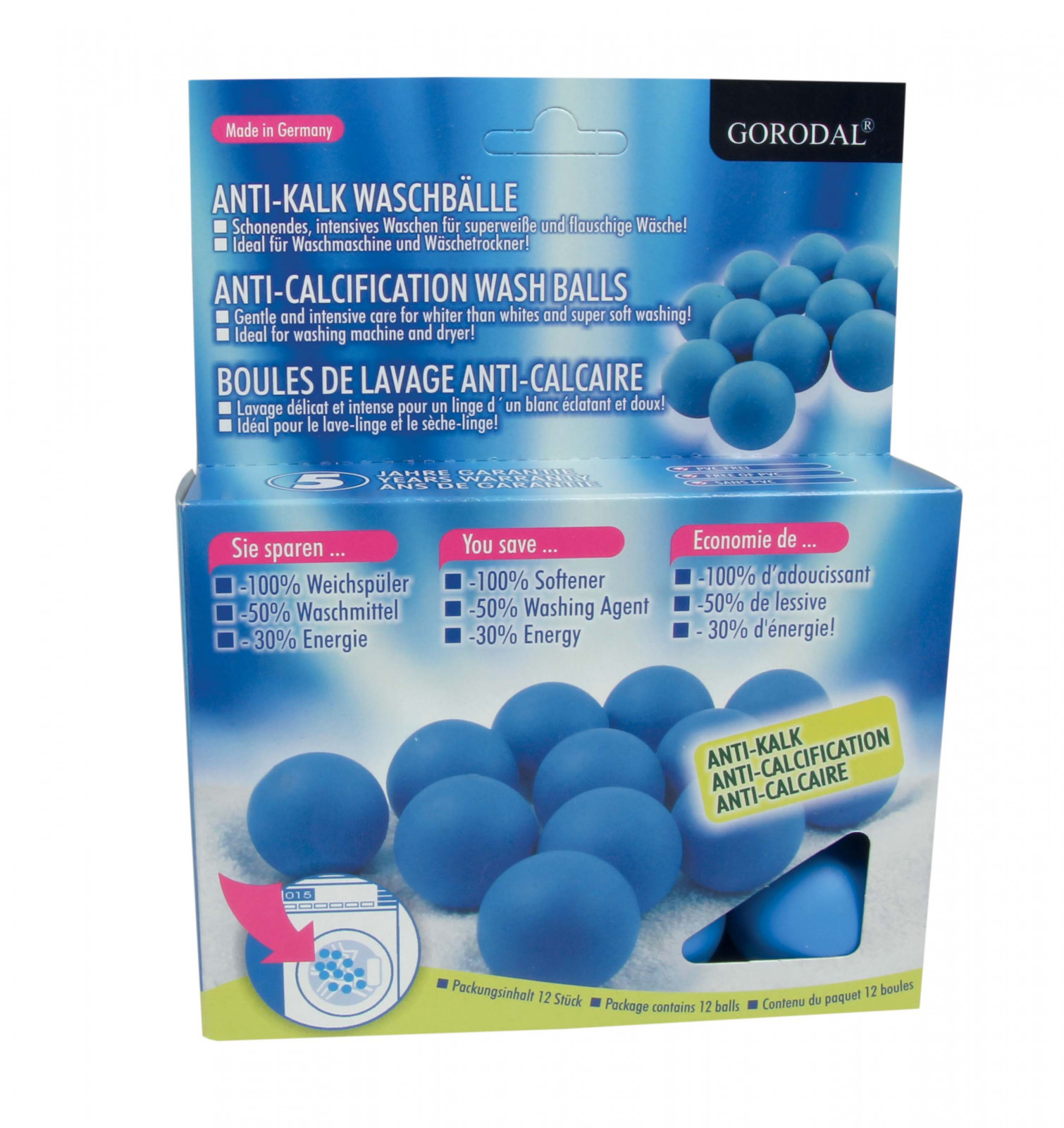 Balles lavage anti calcaire x12 - Le Colibri, boutique en ligne