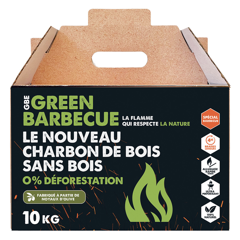 Charbon à base d'Olives 10kg Green BBQ