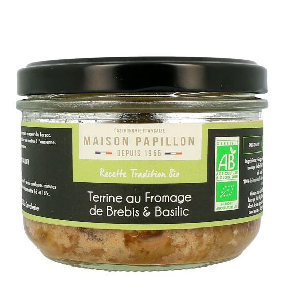 Terrine fromage brebis basilic 160g MAISON PAPILLON