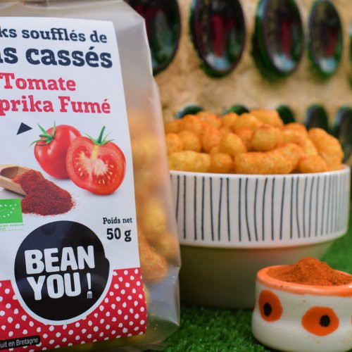 Snacks soufflés de pois cassés tomate paprika fumé 80g