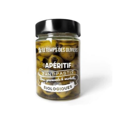 Olives vertes denoyautées Le temps des Oliviers 260g