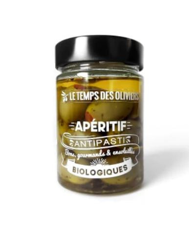 Olives vertes farcies poivrons Le temps des Oliviers 275g