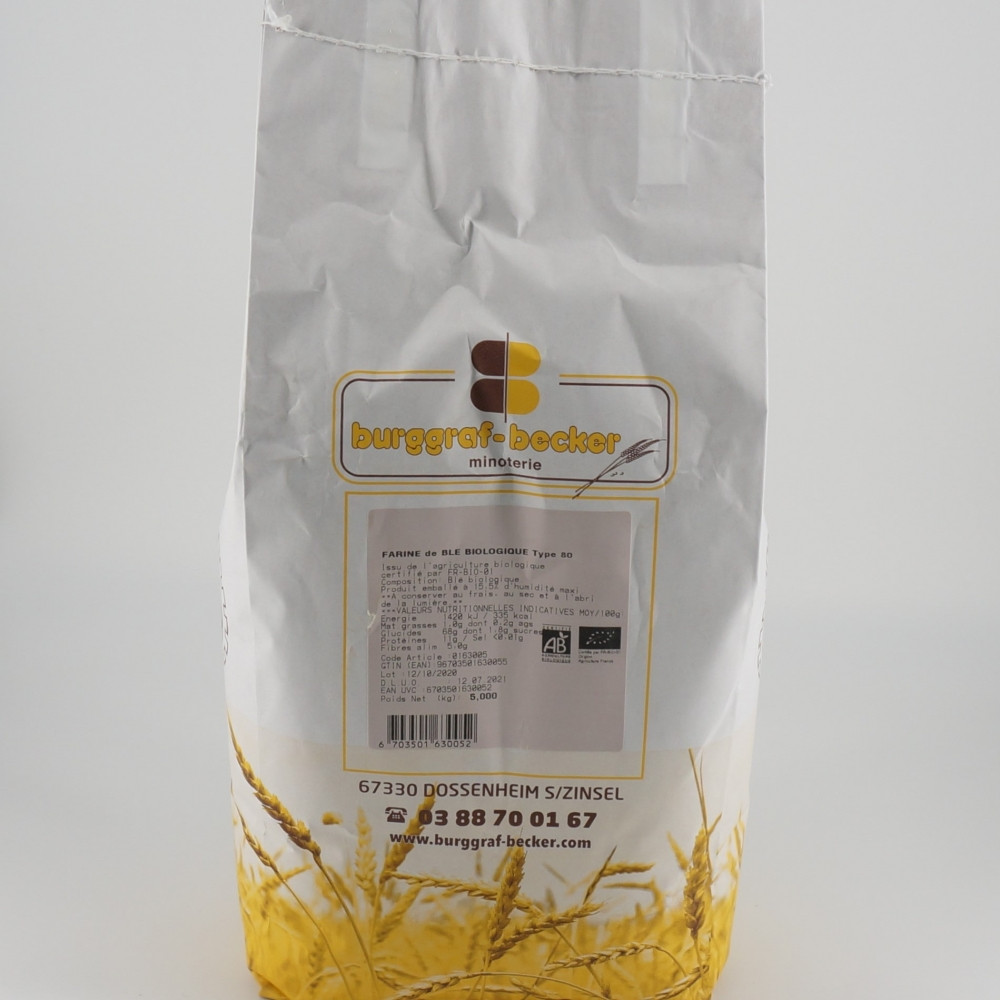 Farine de blé biologique type 80 - 5 kg