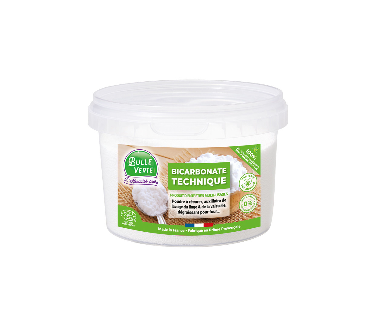 Bicarbonate de Soude 500g Bulle Verte