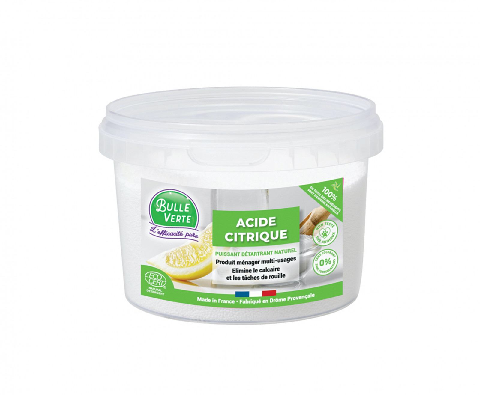 Acide Citrique 500g Bulle Verte