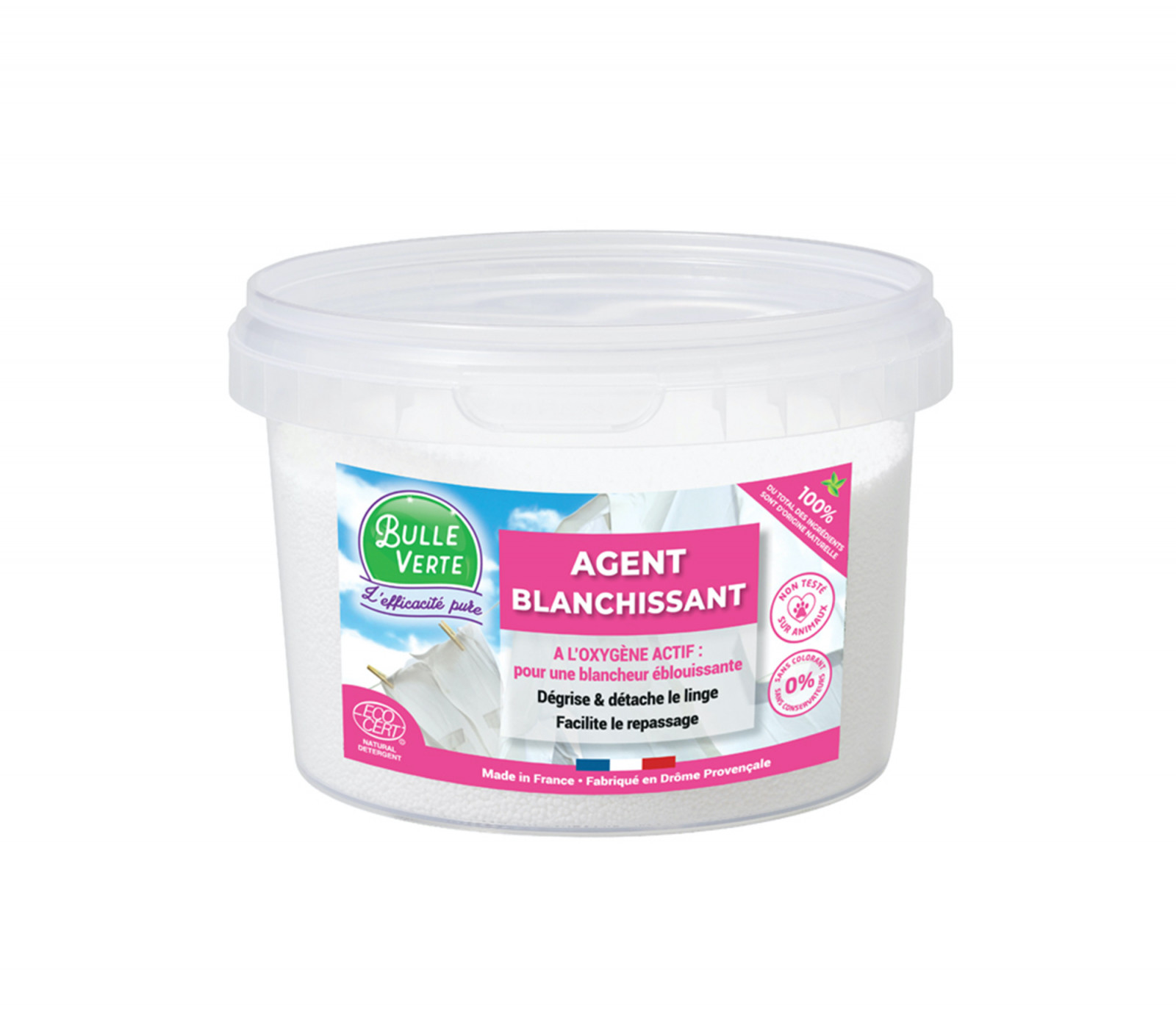 Poudre Blanchissante Percarbonate 500g Bulle Verte