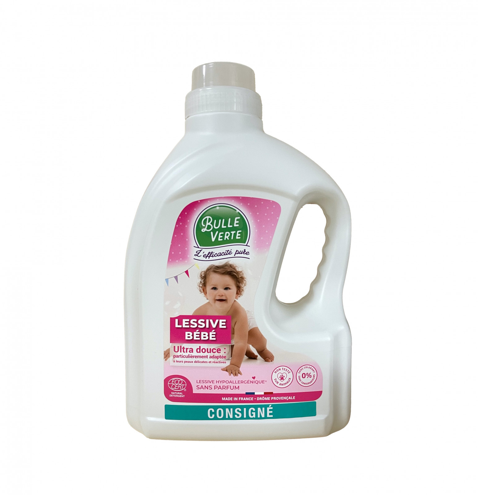 Lessive Liquide Bébé 2l Bulle Verte - Le Colibri, boutique en ligne