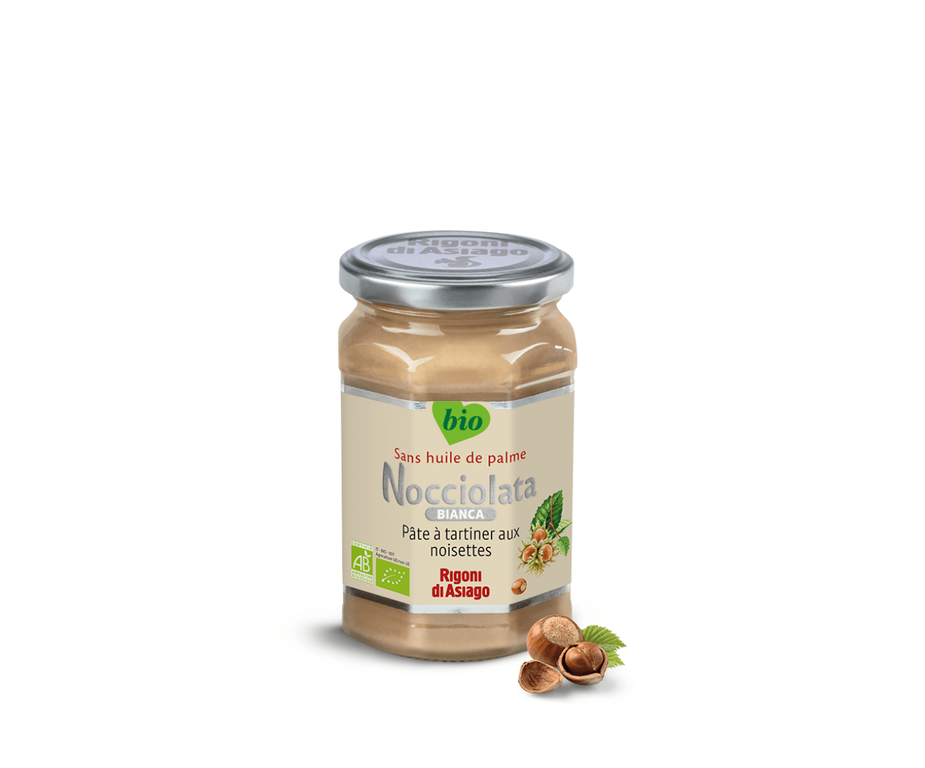 Pate a tartiner aux noisettes bianca 270g nocciolata