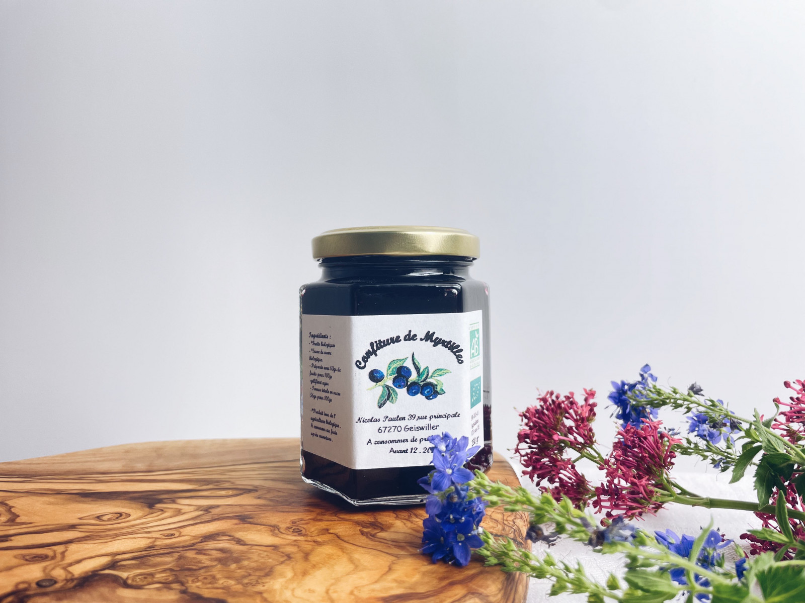 Confitures de myrtille Confiture Paulen 230g