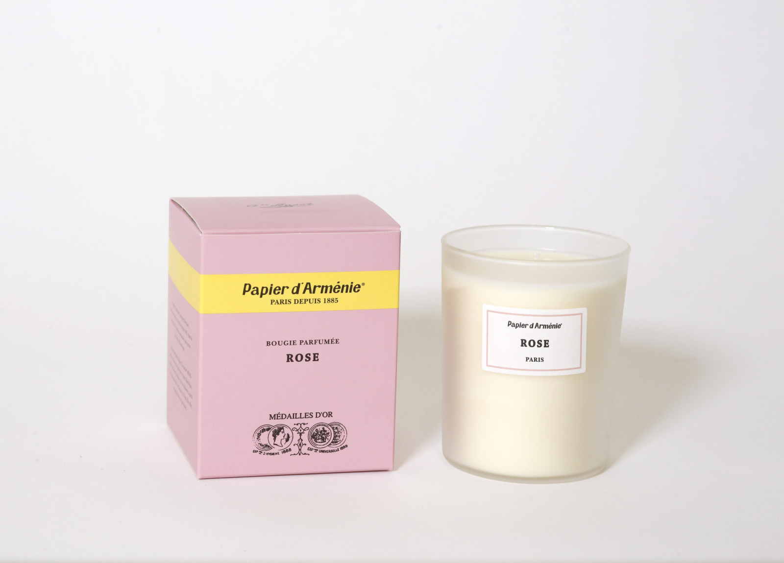 Bougie papier d'armenie rose 50h