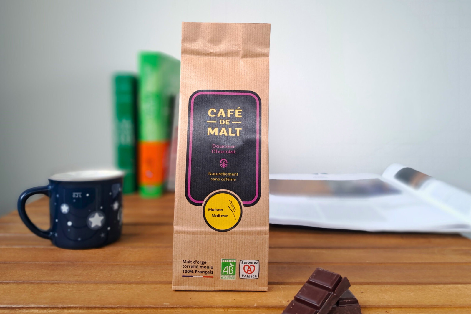 Café de Malt Douceur Chocolat sans caféine Maison Maltese 200g