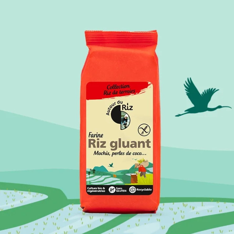 Farine de riz gluant 350g autour du riz