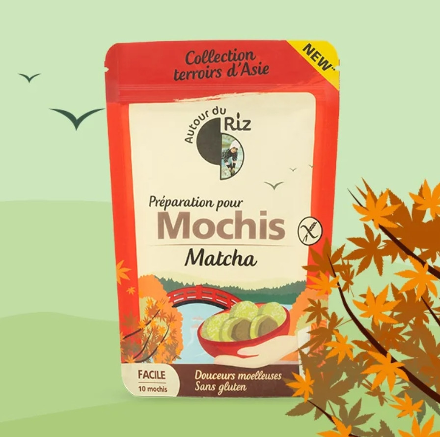 Prpa mochis matcha 200g autour du riz