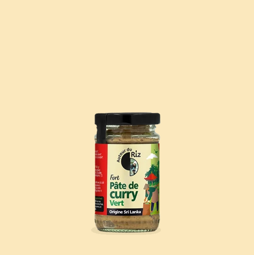 Pate de curry vert fort 100g autour du riz