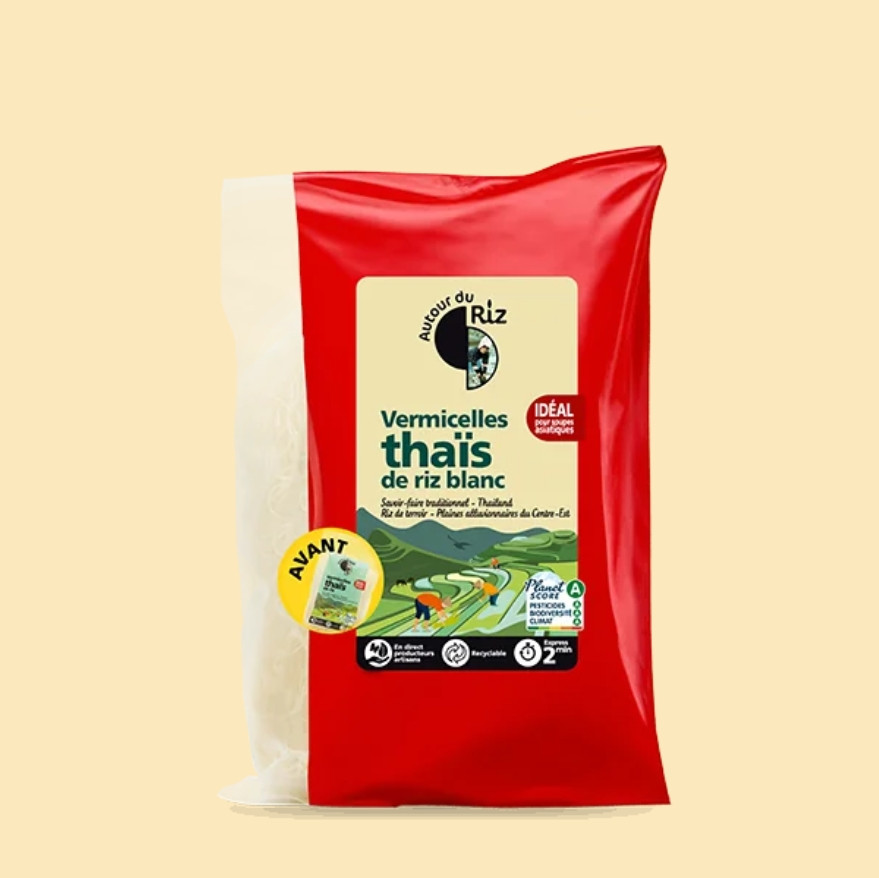 Vermicelles thai riz blanc sachet  200g autour du