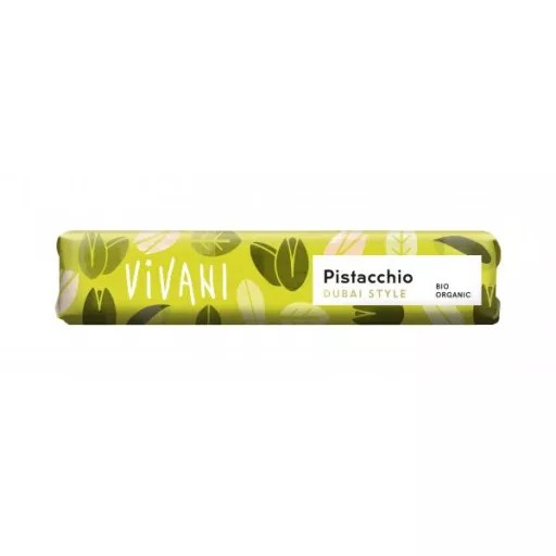 Barre choco lait pistache gaufrettes 40g vivani