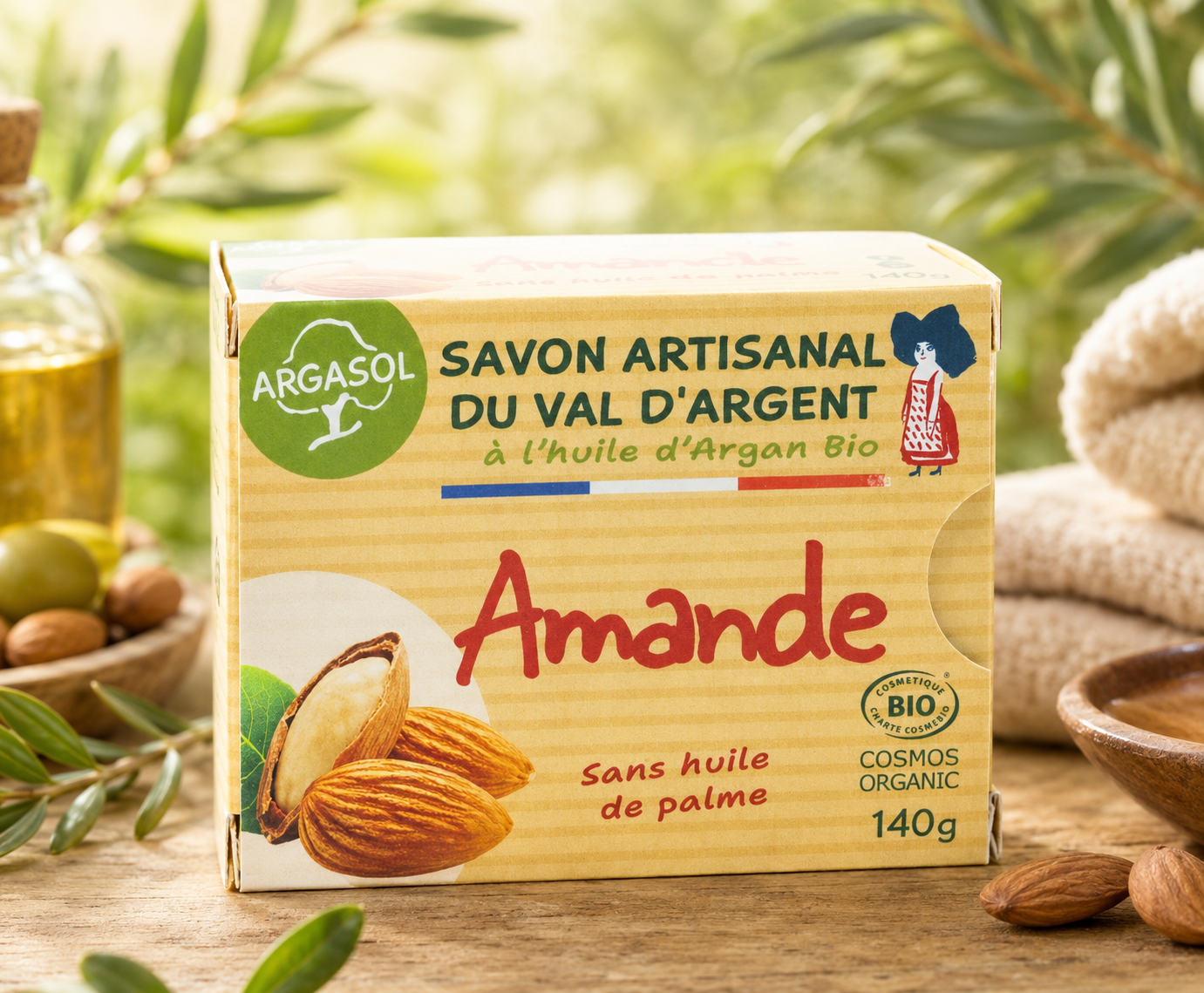 Savon amande 140g argasol